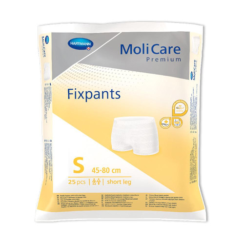 MoliCare Premium Fixpants Short Leg Small Waist 45 80cm Unisex Yellow