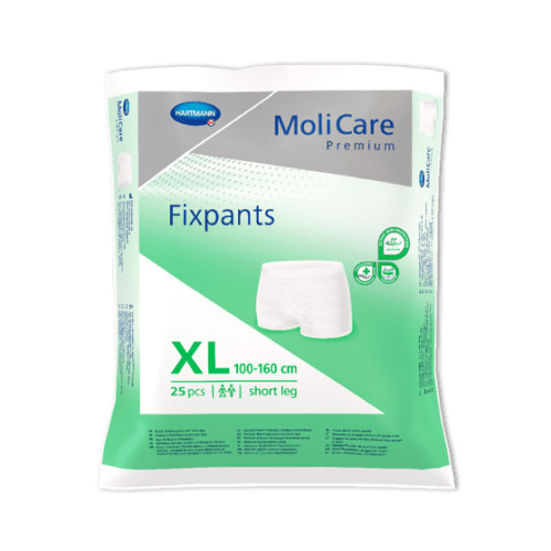 MoliCare Premium Fixpants Short Leg X Large Waist 100 160cm Unisex Green