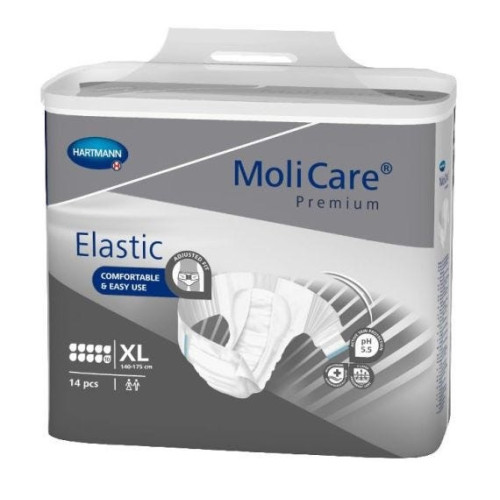 MoliCare Premium Elastic 10 D X Large Waist 140 175cm Unisex 4500ml