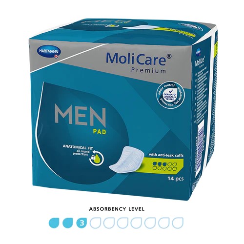 MoliCare Premium Men Pads 3 Drops 260mmx180mm Male 406ml