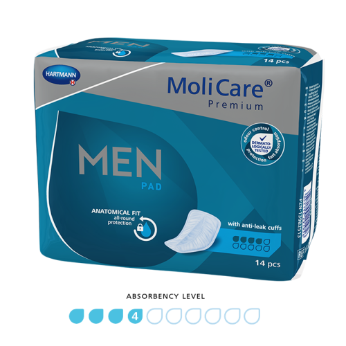 MoliCare Premium Men Pads 4 Drops 345x180mm Male 546ml