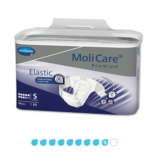 MoliCare Premium Elastic 9 D Small Waist 70 90cm Unisex 2546ml