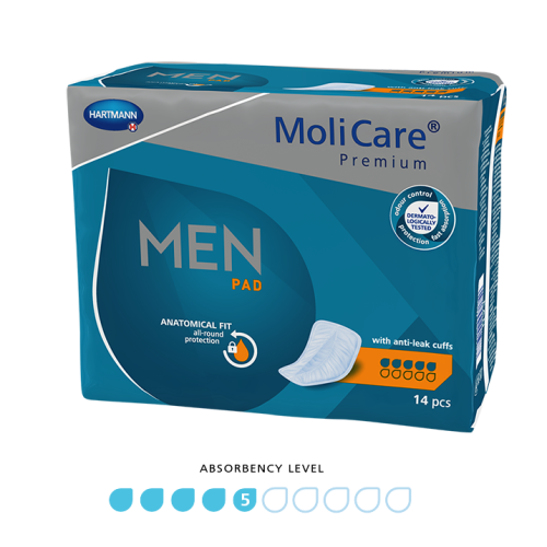 Molicare Premium Men Pads 5 Drops 345x180mm Male 852ml