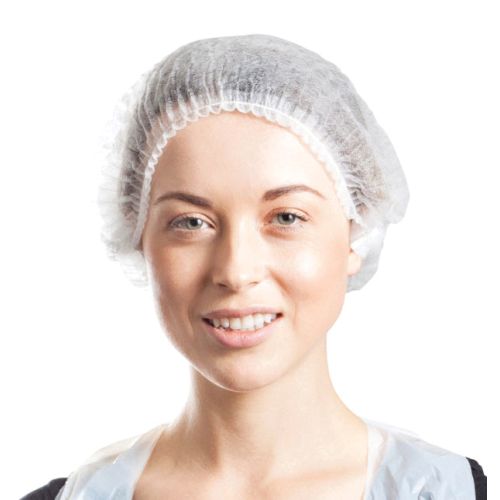 Allcare Beret Cap Crimped 21" White