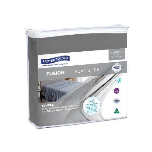 Fusion TENCEL Flat Charcoal King 