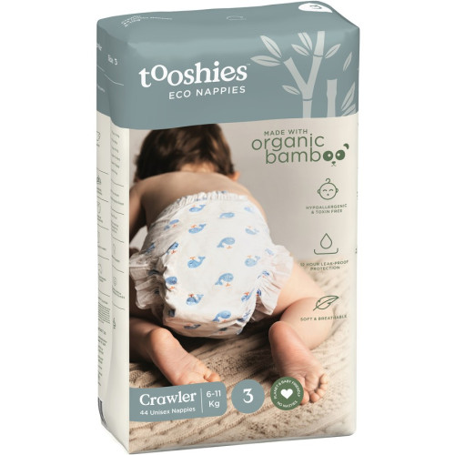Tooshies ECO Nappies Size 3 Crawler 6-11kg 44pk