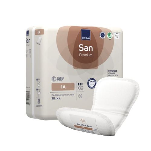 Abena San 1A Premium Brown 250ml 28pads/pk 28x10cm