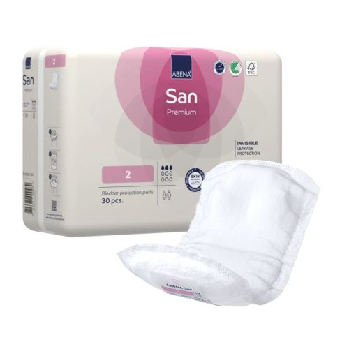 Abena San 2 Premium Light Pink 350ml 30pads/pk 26x10cm