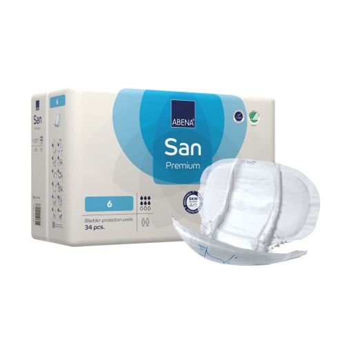 Abena San 6 Premium Light Blue 1600ml 34pads/pk 63x30cm