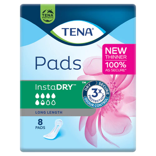 Tena Pads Instadry Long Length 338x124mm Female 420ml